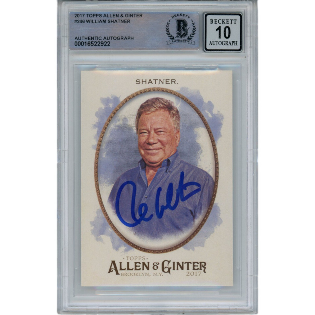William Shatner Autographed/Signed Allen & Ginter 246 Trading Card Beckett 47120
