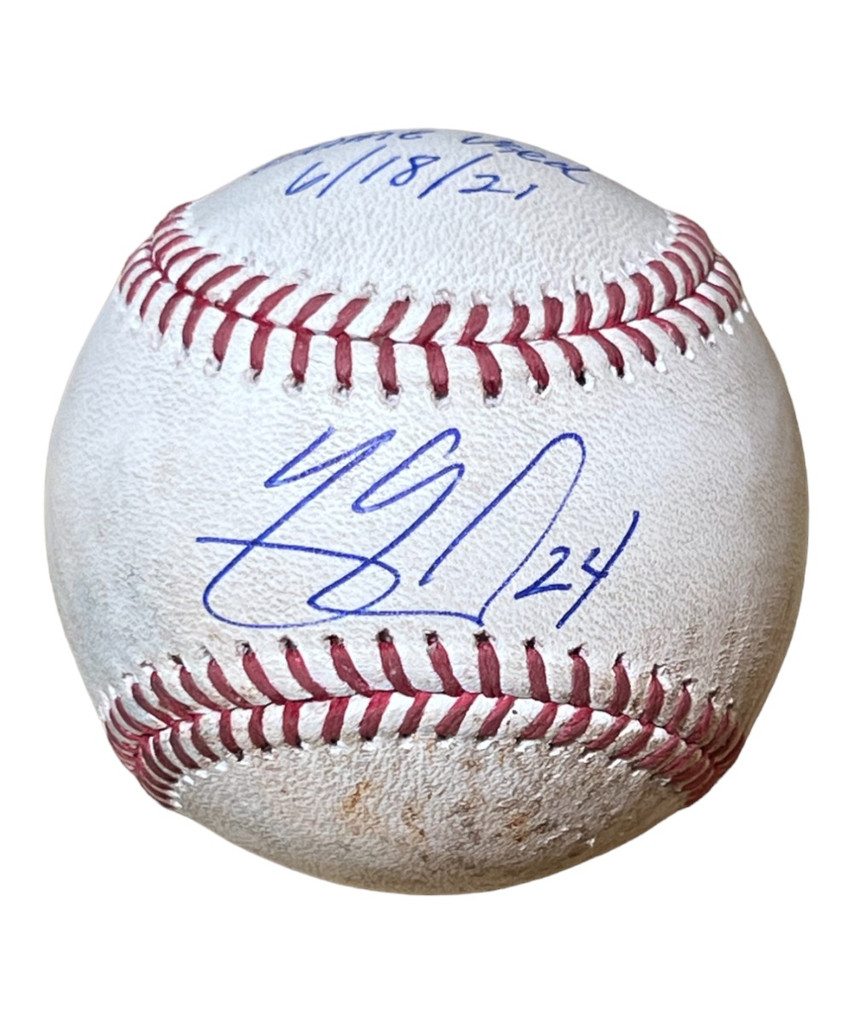 Yasmani Grandal Autographed MLB Game Used Baseball
