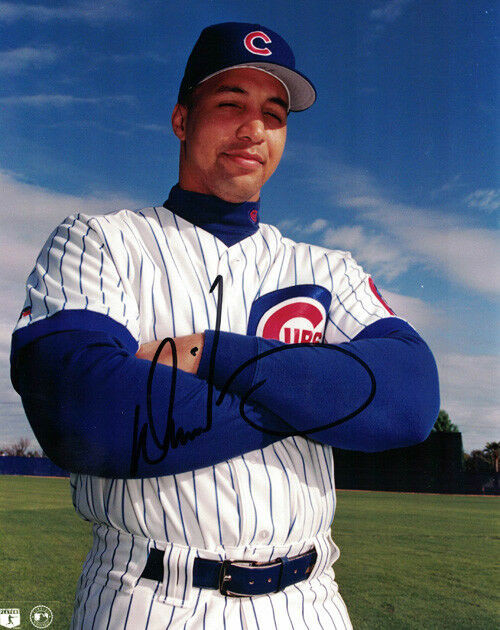 Derrick May Autographed Chicago Cubs 8x10 Photo