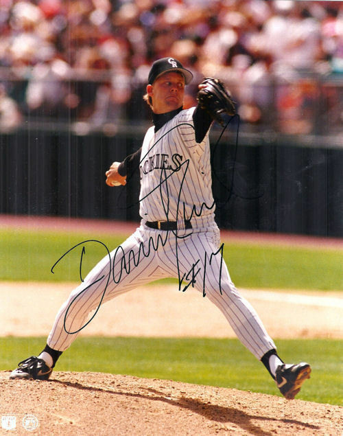 David Nied Autographed Colorado Rockies Pitching 8x10 Photo