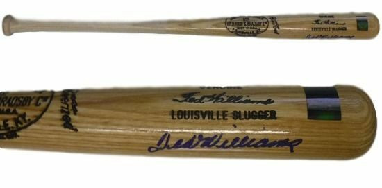 Ted Williams Autographed Boston Red Sox Louisville Slugger Blone Baseball Bat