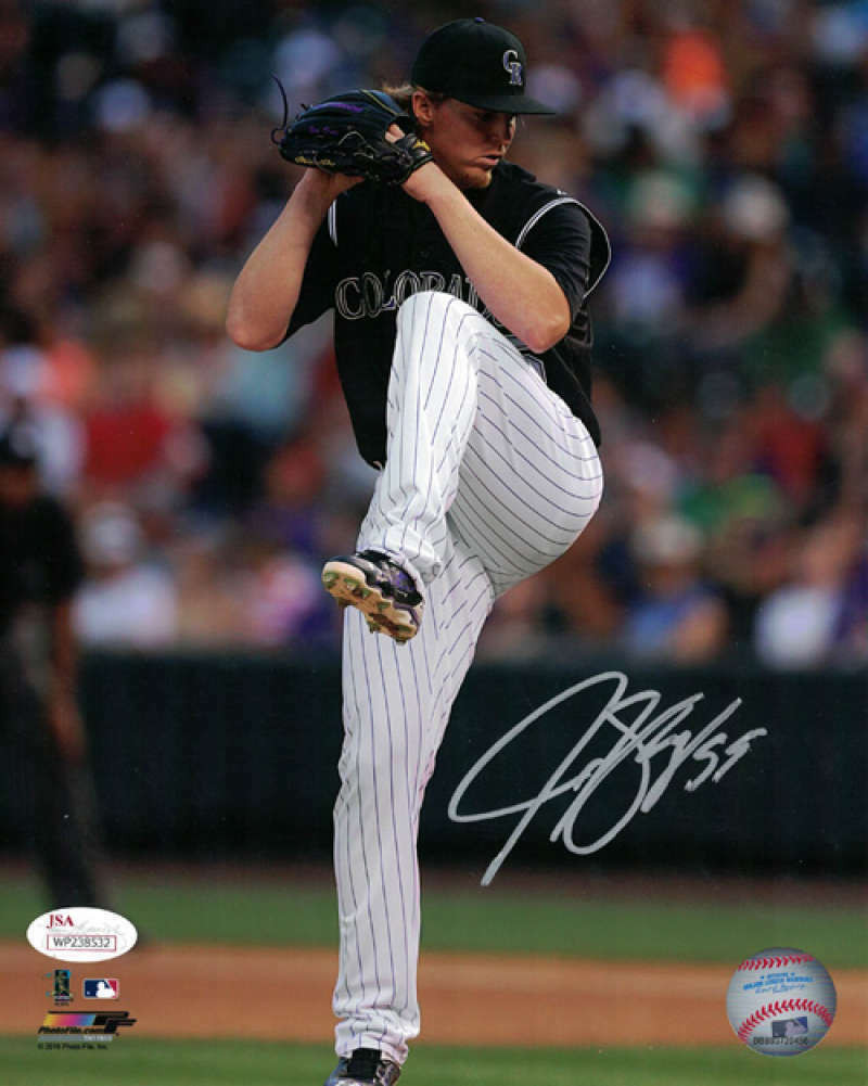 Jon Gray Autographed Colorado Rockies 8x10 Photo (Vertical Black) JSA