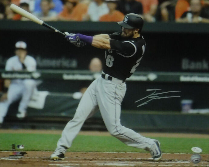 David Dahl Autographed Colorado Rockies 16x20 Photo (Horizontal Black) JSA
