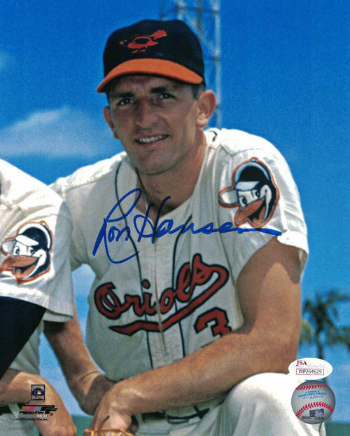 Ron Hansen Autographed Baltimore Orioles 8x10 Photo (Pose) JSA
