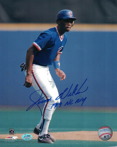 Jerome Walton Autographed chicago Cubs 8x10 Photo Run 1989 NL ROY SGC