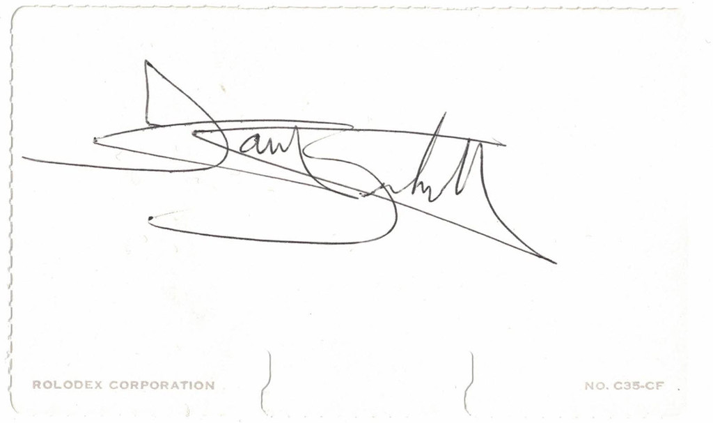 Dante Bichette Autographed/Signed Colorado Rockies Rolodex Index Card