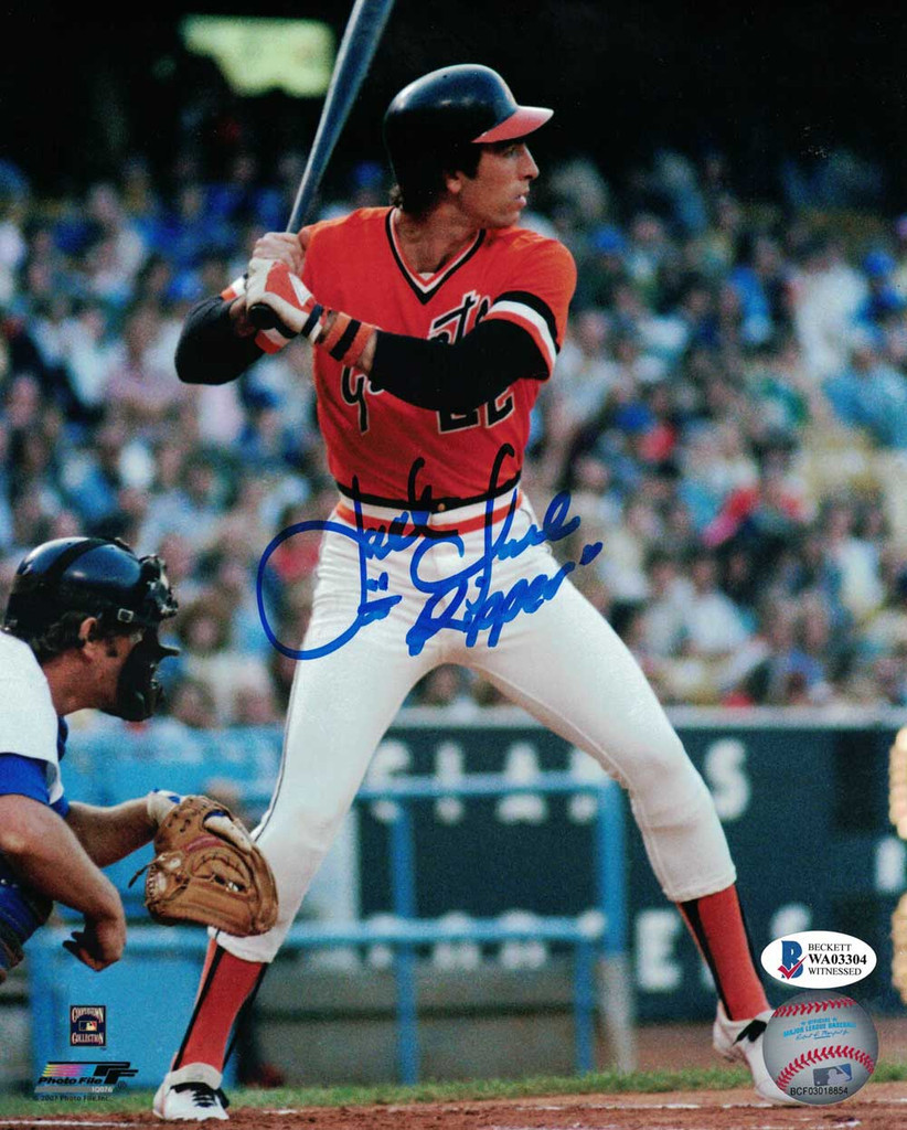 Jack Clark Autographed/Signed San Francisco Giants 8x10 Photo BAS PF