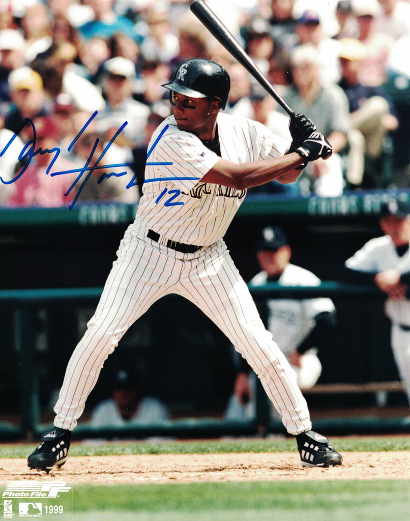 Darryl Hamilton Autographed/Signed Colorado Rockies 8x10 Photo