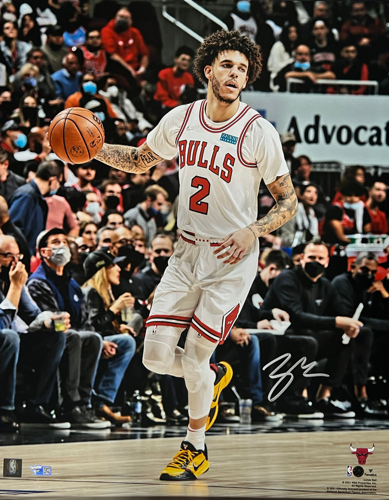 Lonzo Ball Autographed Chicago Bulls 8x10 Photo FAN