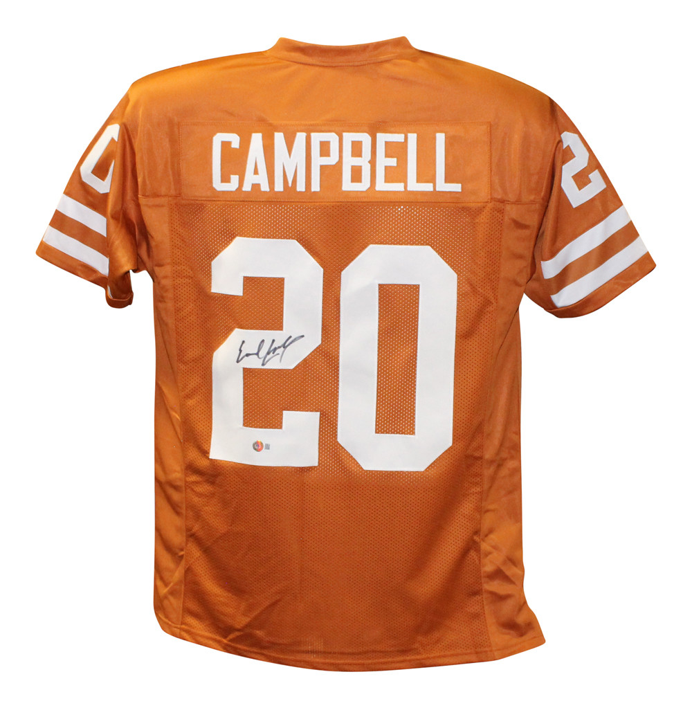 Earl Campbell Autographed/Signed College Style Orange Jersey BAS