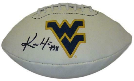 Kevin White Autographed West Virginia Mountaineers Logo Football JSA