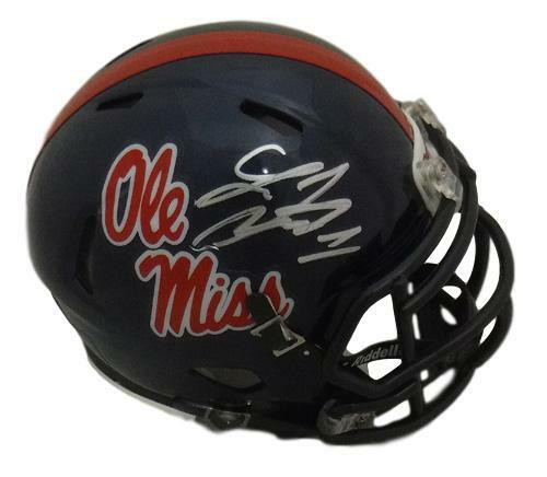 Laquon Treadwell Autographed Ole Miss Riddell Mini Helmet JSA