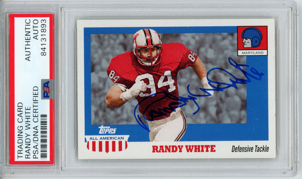 Randy White Autographed 2005 Topps All American Trading Card PSA Slab