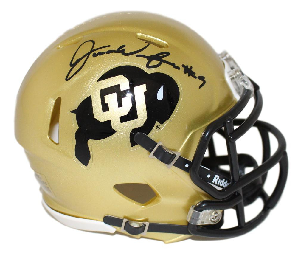 Juwann Winfree Autographed/Signed Colorado Buffaloes Gold Mini Helmet