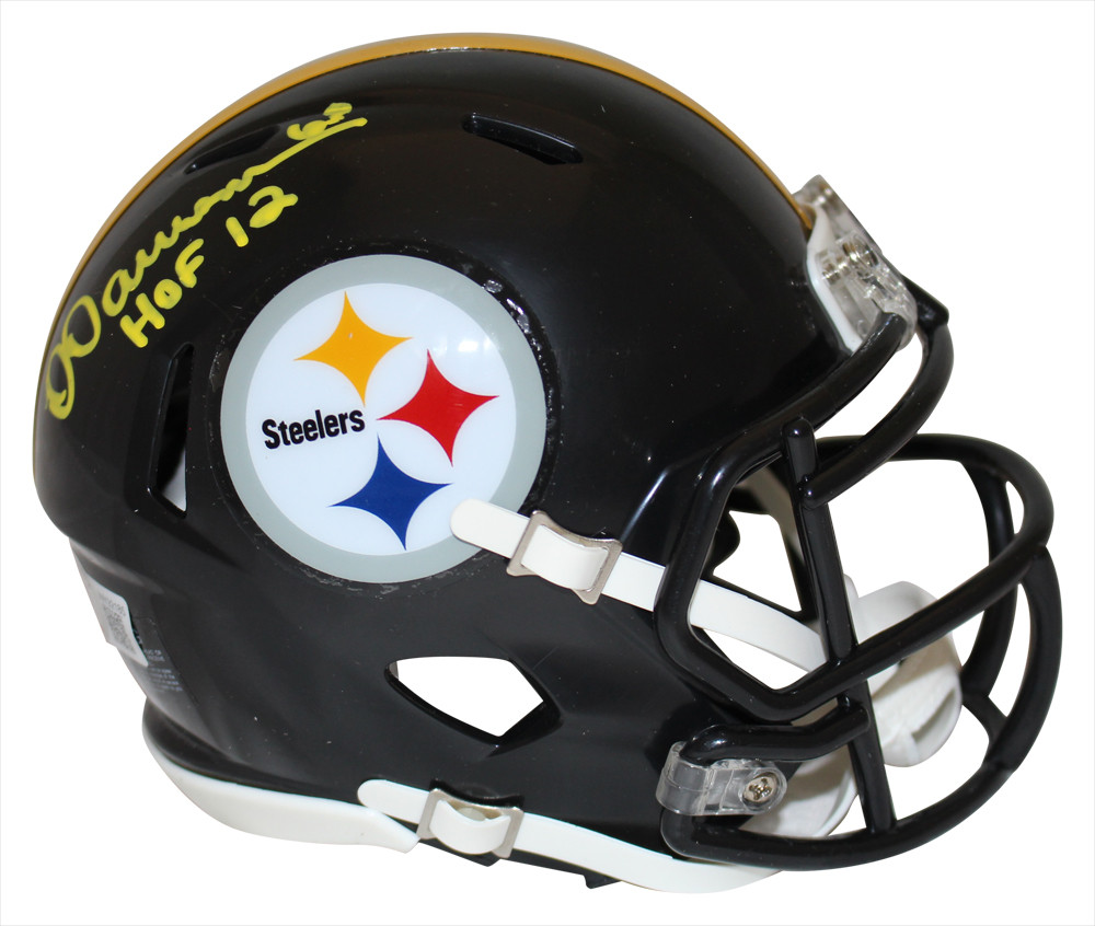 Dermontti Dawson Signed Pittsburgh Steelers Speed Mini Helmet HOF BAS