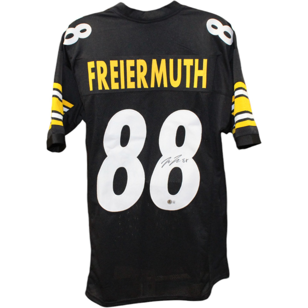 Pat Freiermuth Autographed/Signed Pro Style Black Jersey Beckett 45947