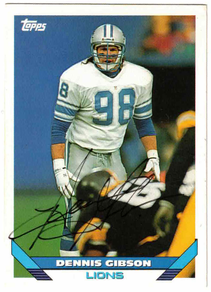 Dennis Gibson Autographed/Signed 1993 Topps #527 Trading Card 46251