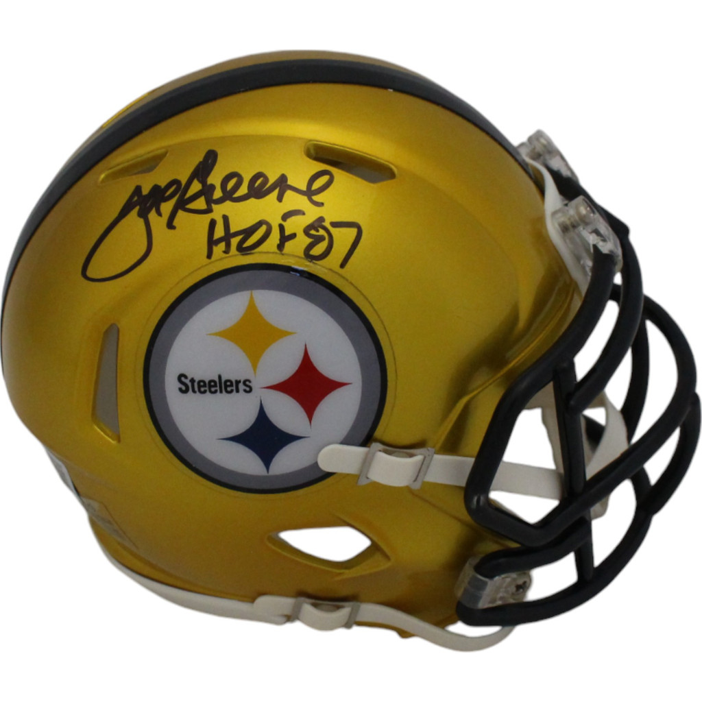 Joe Greene Autographed Pittsburgh Steelers Flash Mini Helmet Beckett