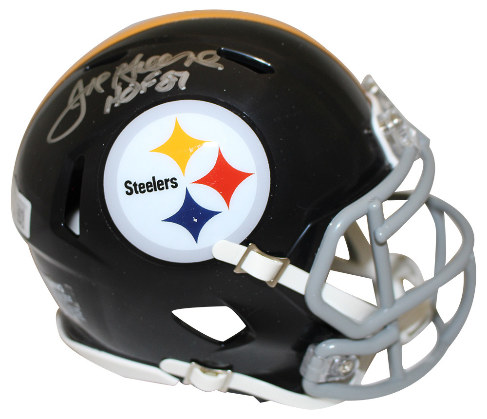 Joe Greene Signed Pittsburgh Steelers 1963-73 Speed Mini Helmet Beckett
