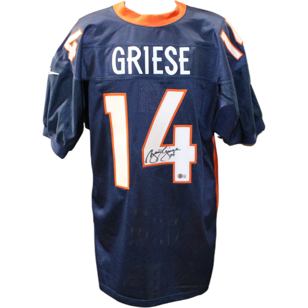 Brian Griese Signed Denver Broncos Nike 52 Blue Jersey Beckett 45070
