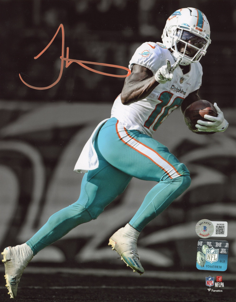 Tyreek Hill Autographed/Signed Miami Dolphins 8x10 Photo BAS