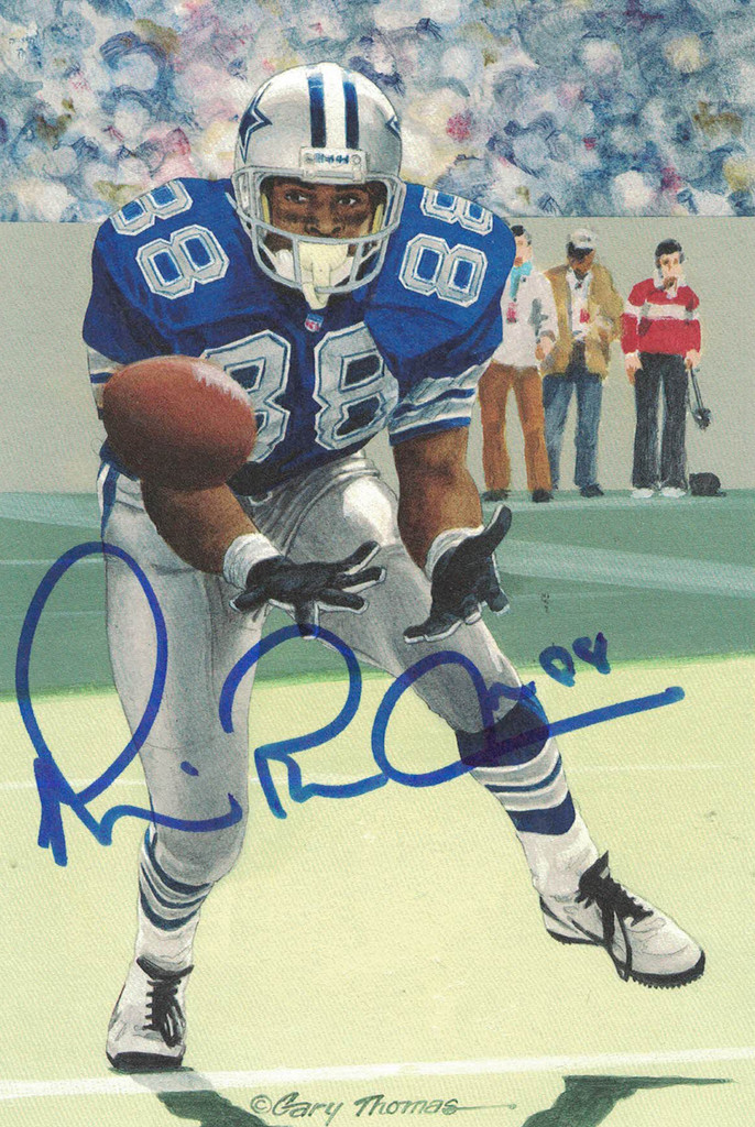 Michael Irvin Autographed/Signed Dallas Cowboys Goal Line Art Card