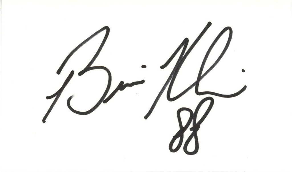 Brian Kinchen Autographed New England Patriots Index Card Beckett 45281