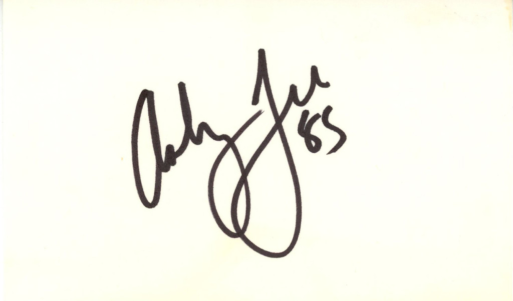 Ashley Lelie Autographed/Signed Denver Broncos Index Card Beckett 45302