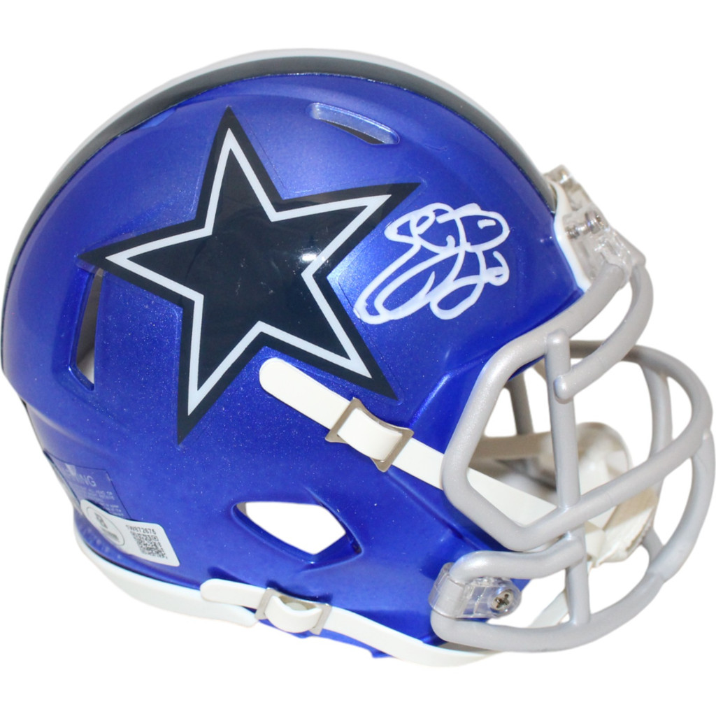 Emmit Smith Signed Dallas Cowboys Flash Mini Helmet Beckett