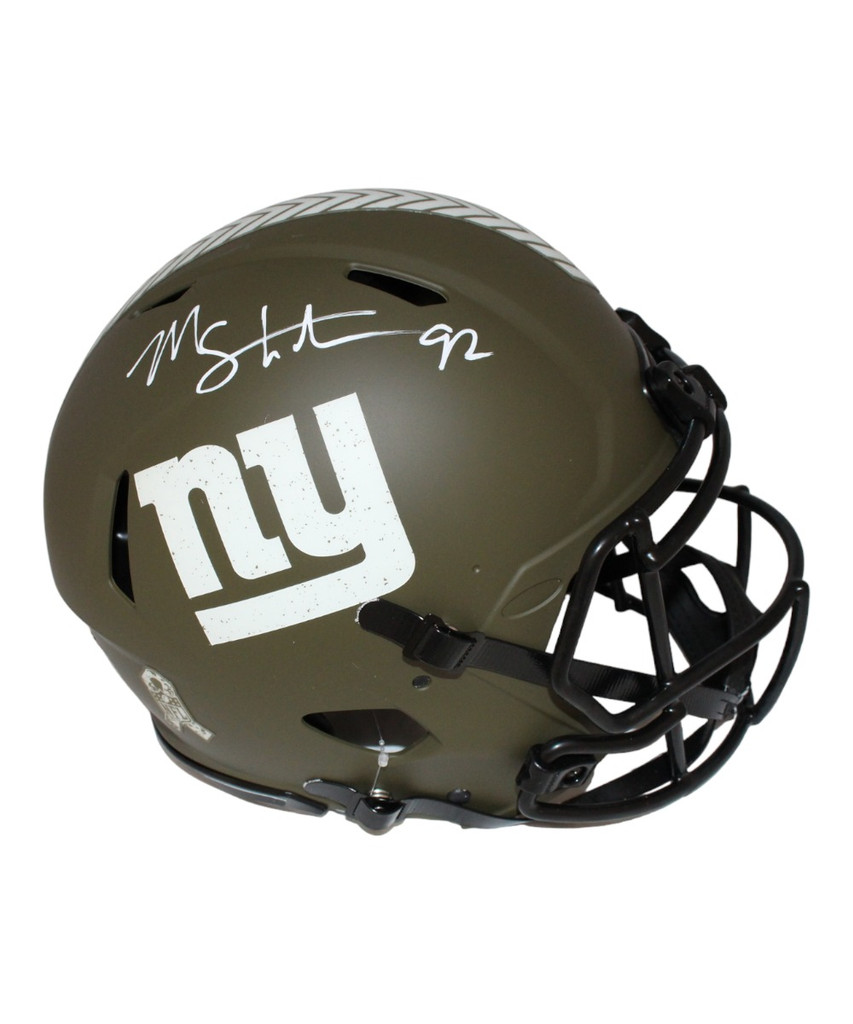 Michael Strahan Autographed/Signed Pro Style Jersey Black Beckett