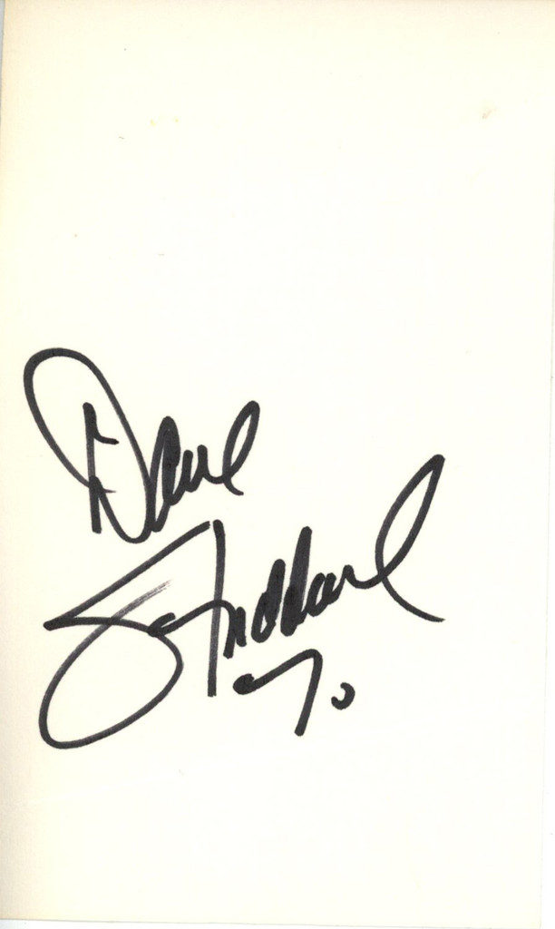 Dave Studdard Autographed Denver Broncos Index Card AS IS Beckett 45365