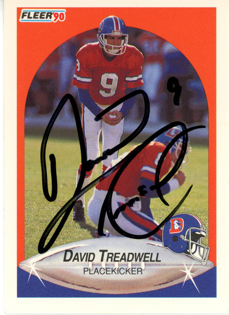 David Treadwell Signed 1990 Fleer #32 Trading Card Beckett 44804