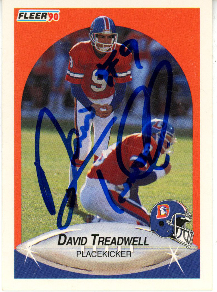 David Treadwell Signed 1990 Fleer #32 Trading Card Beckett 44826