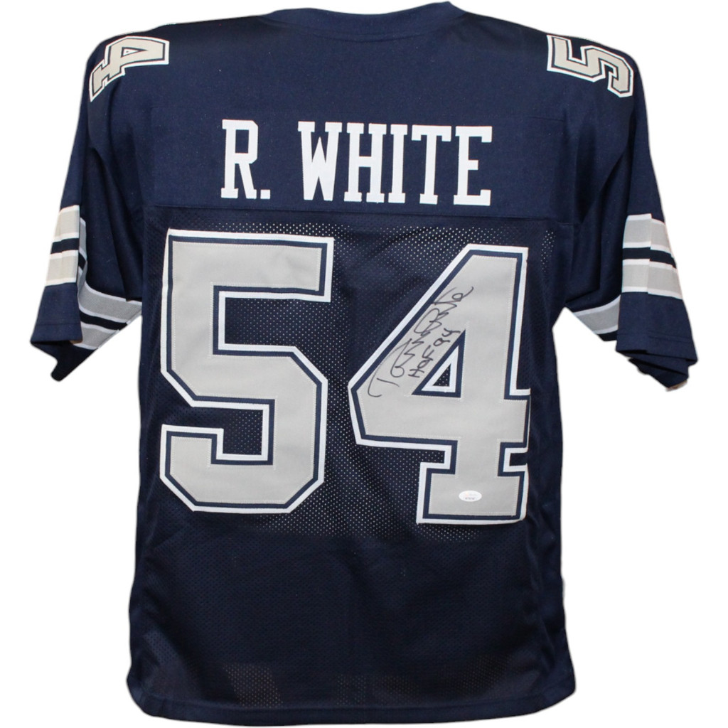 Randy White Autographed/Signed Pro Style Blue Jersey JSA