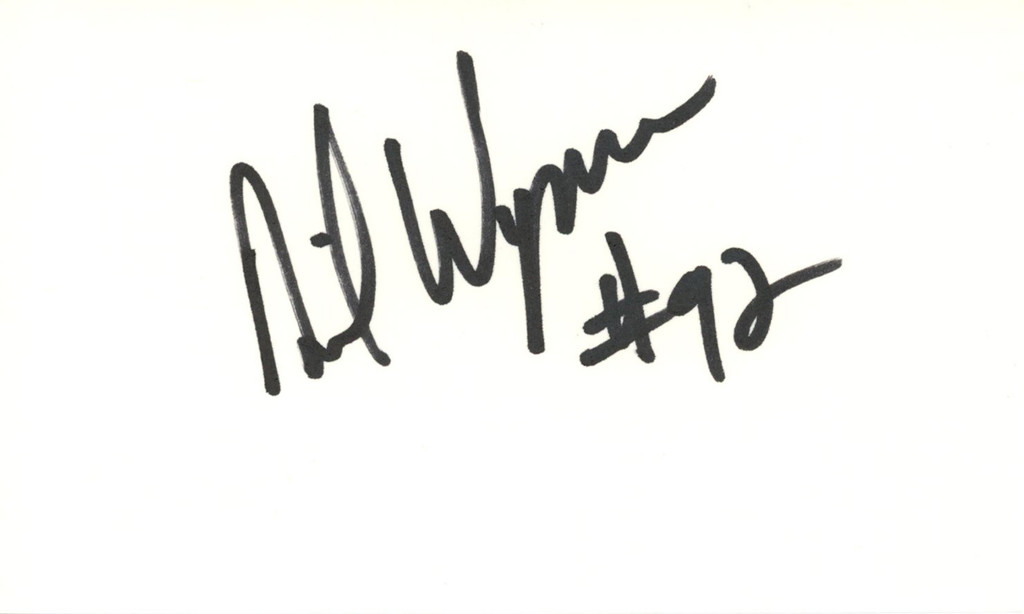 Dave Wyman Autographed/Signed Denver Broncos Index Card BAS 45384