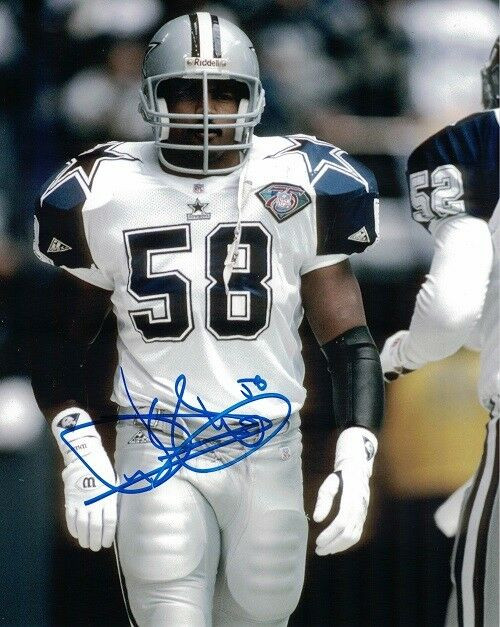 Dixon Edwards Autographed Dallas Cowboys 8x10 Photo 45th Aniv. Patch