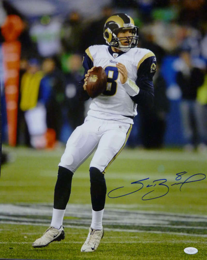 Sam Bradford Autographed St Louis Rams 16x20 Photo JSA