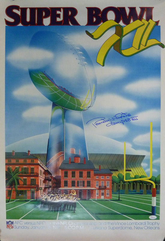Randy White Autographed Dallas Cowboys Super Bowl XII Poster JSA