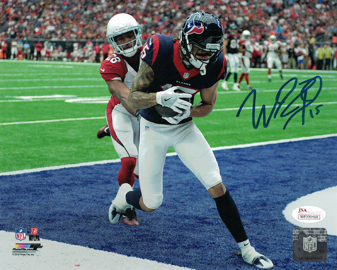 Will Fuller Autographed Houston Texans 8x10 Photo (vs Cards) JSA