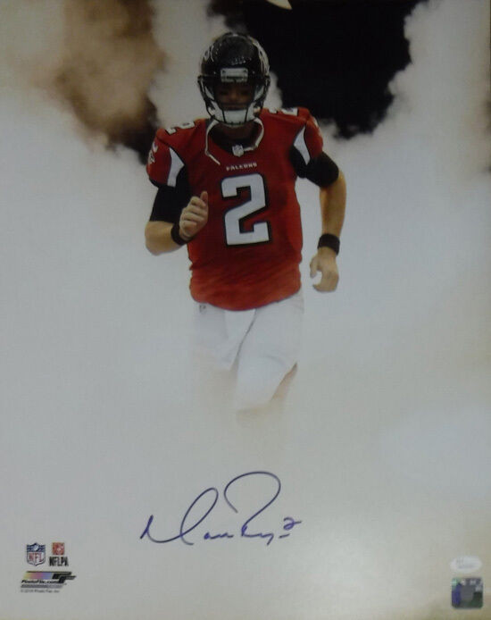 Matt Ryan Autographed Atlanta Falcons 16x20 Photo Smoke JSA