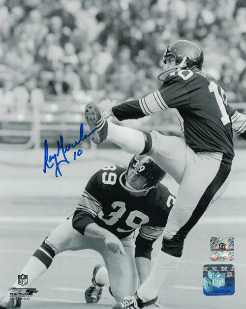 Roy Gerala Autographed Pittsburgh Steelers 8x10 Photo in B&W