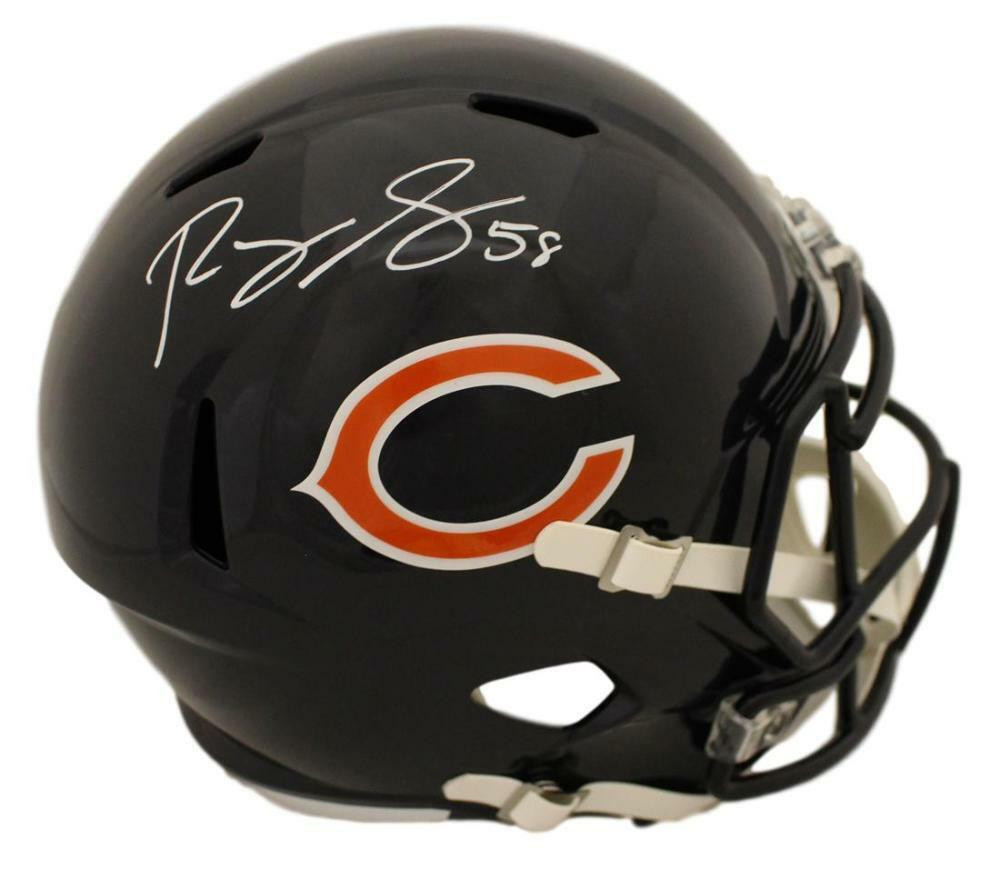 Roquan Smith Autographed Chicago Bears Speed Replica Helmet BAS