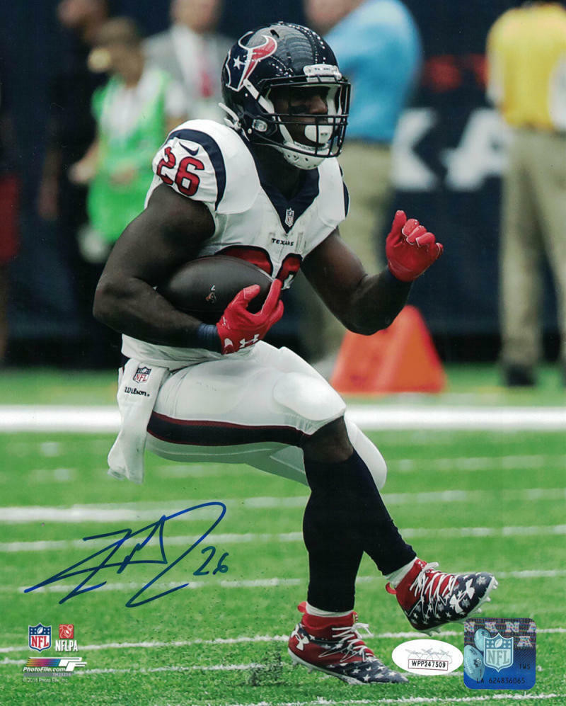 Lamar Miller Autographed Houston Texans 8X10 Photo JSA