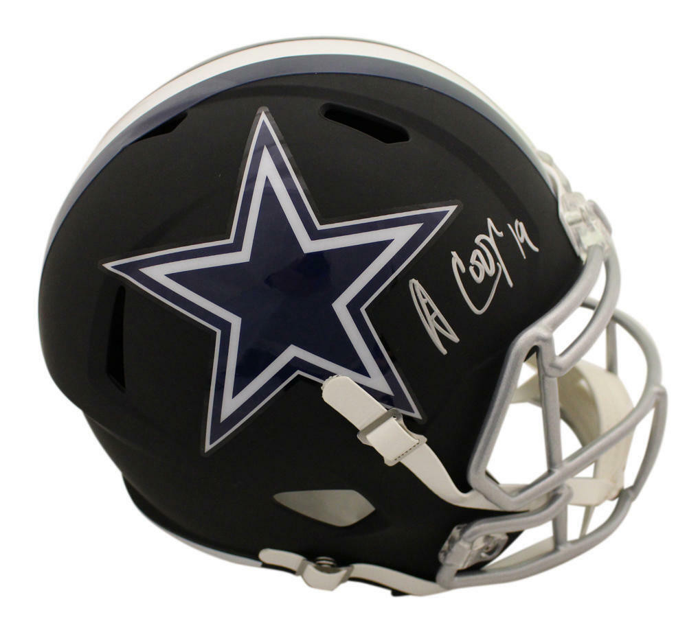 Amari Cooper Autographed Dallas Cowboys Black Replica Helmet JSA