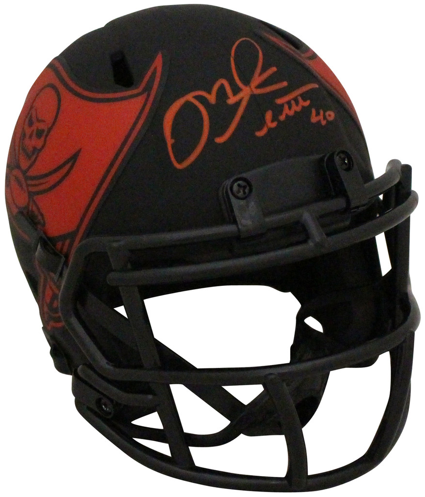 Mike Alstott Autographed Tampa Bay Buccaneers Eclipse Mini Helmet BAS