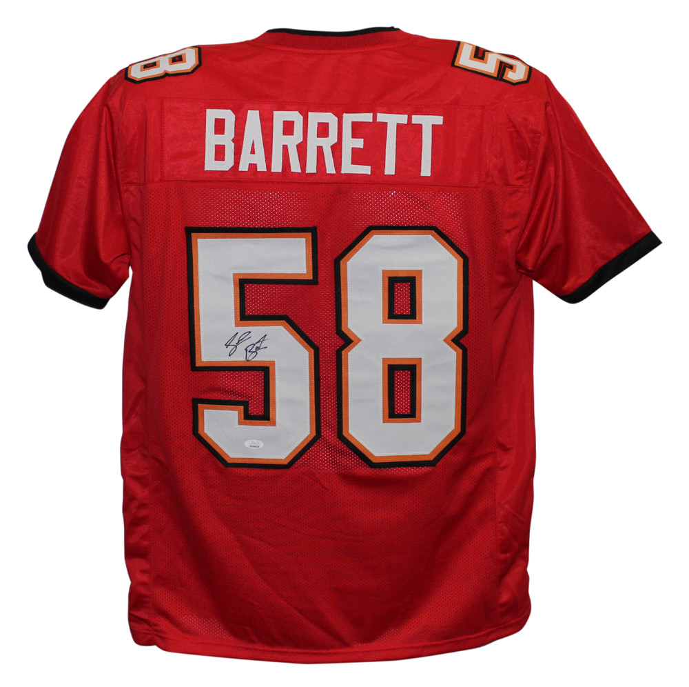 Shaquil Barrett Autographed/Signed Pro Style Red XL Jersey JSA