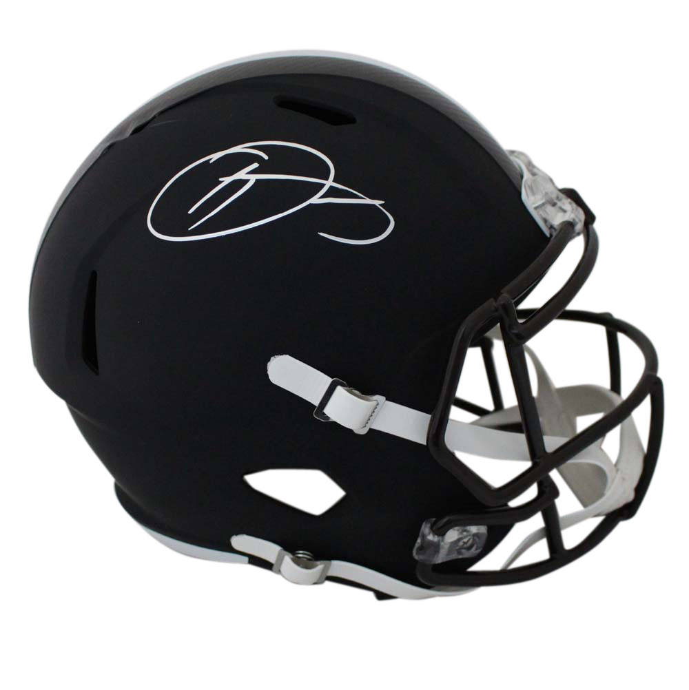 Odell Beckham Jr Signed Cleveland Browns Black Matte Replica Helmet JSA