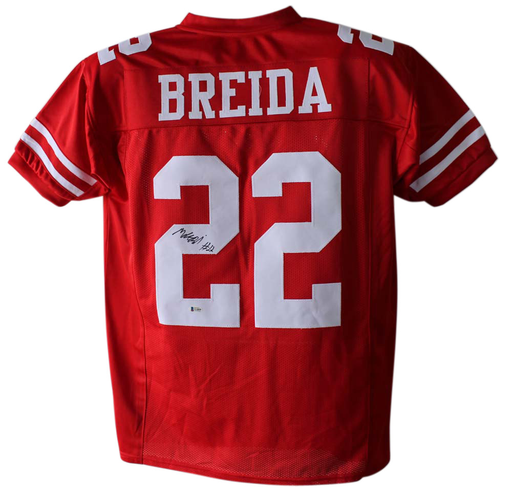 Matt Breida Autographed/Signed San Francisco 49ers Red XL Jersey BAS