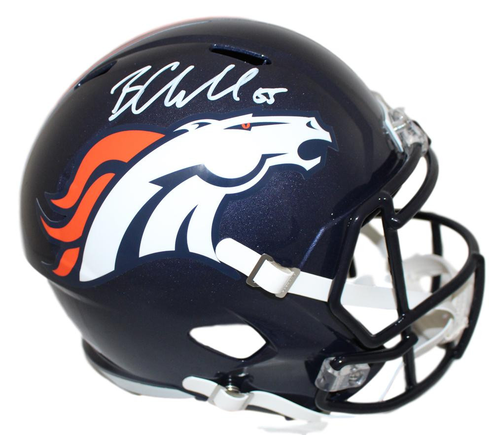 Bradley Chubb Autographed/Signed Denver Broncos Speed Replica Helmet BAS