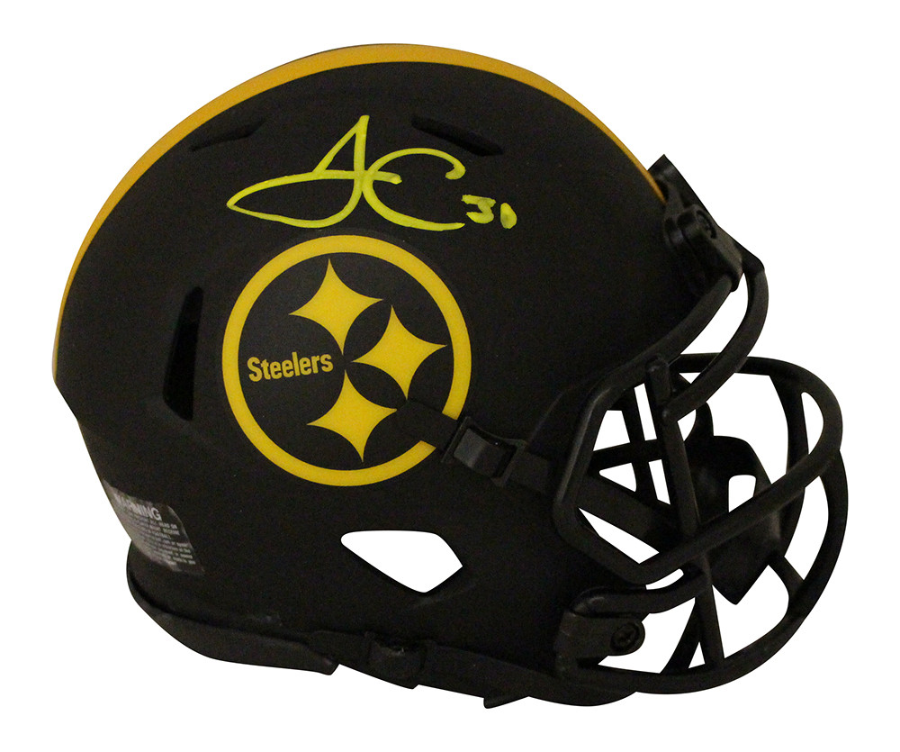 James Conner Autographed Pittsburgh Steelers Eclipse Mini Helmet FAN